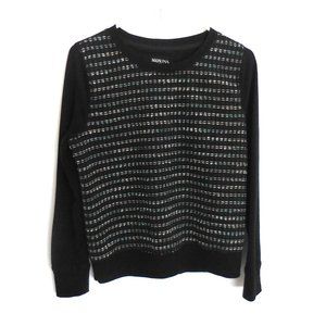 Merona Sweater Sweatshirt pull over Medium woven  Knit  TOP